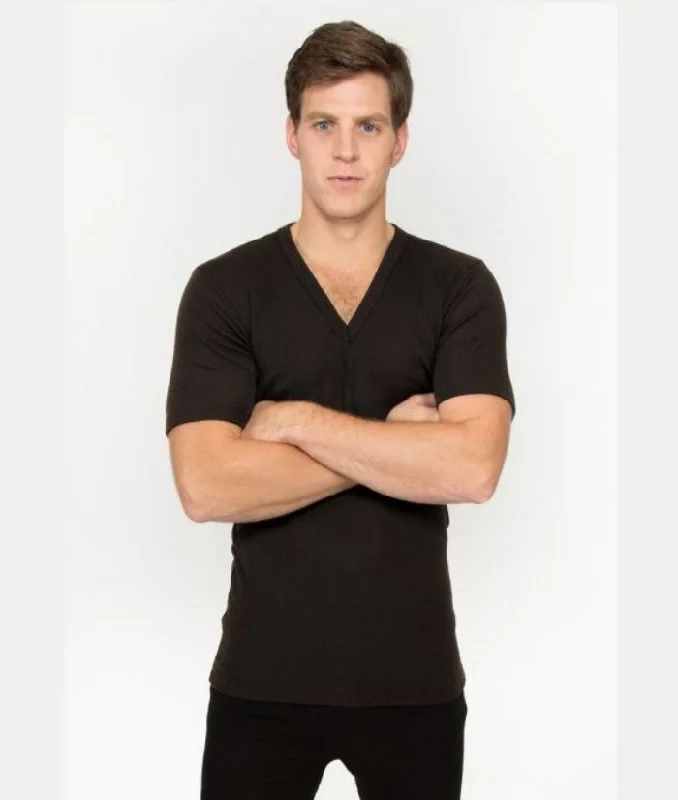 Thermerino V-Neck, Unisex Short Sleeve Base Layer Feminine Women's Style 