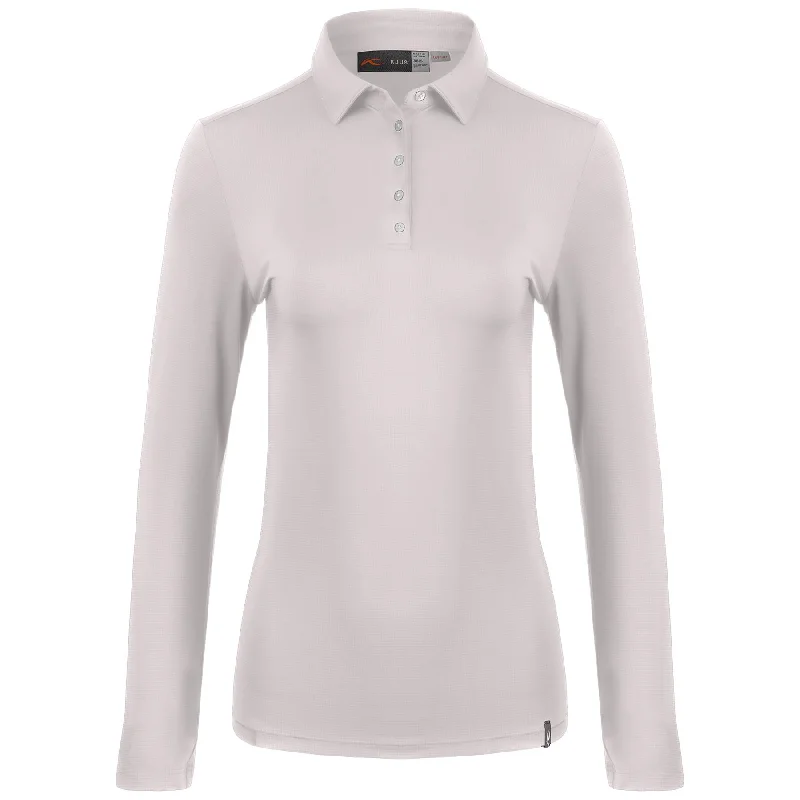 Womens Collagen LS Polo Ivory - AW24 performance