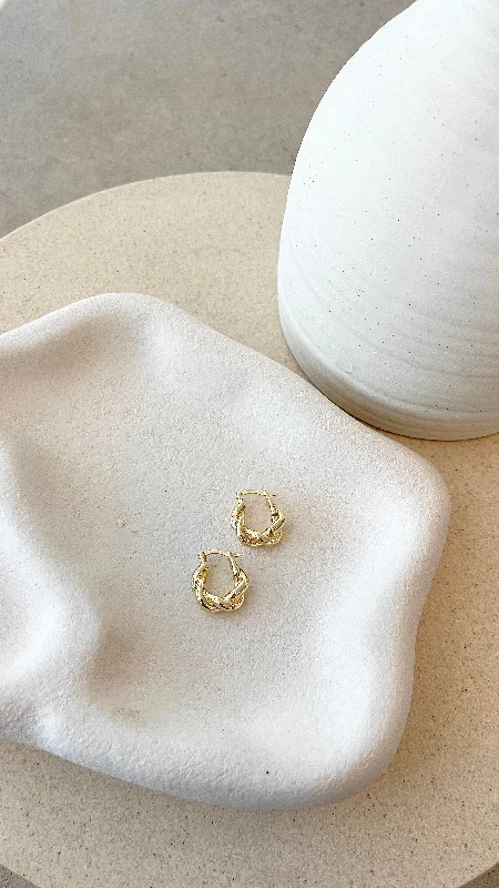Lue Earrings - Gold Streetwear Style for 