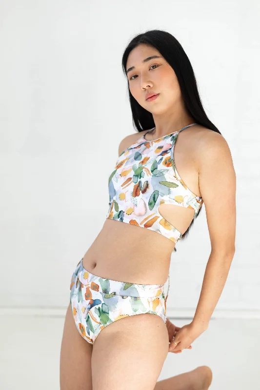 CROPPED HIGH NECK TOP - Botanica Artistic Women's Avant - 