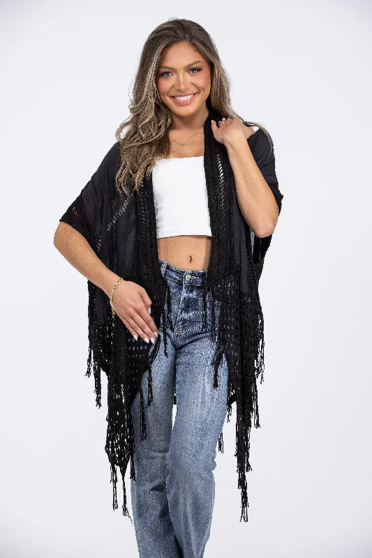 Waiting On This Moment Women's Edgy Short Sleeve Kimono