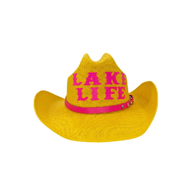 CH-1043- LAKE LIFE YELLOW/PINK Sophisticated Women's 