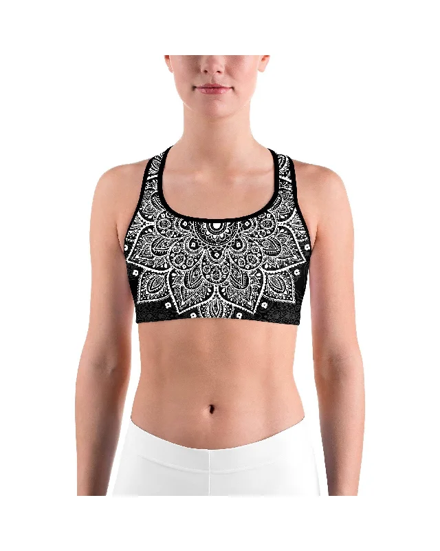 B&W Mandala Sports bra