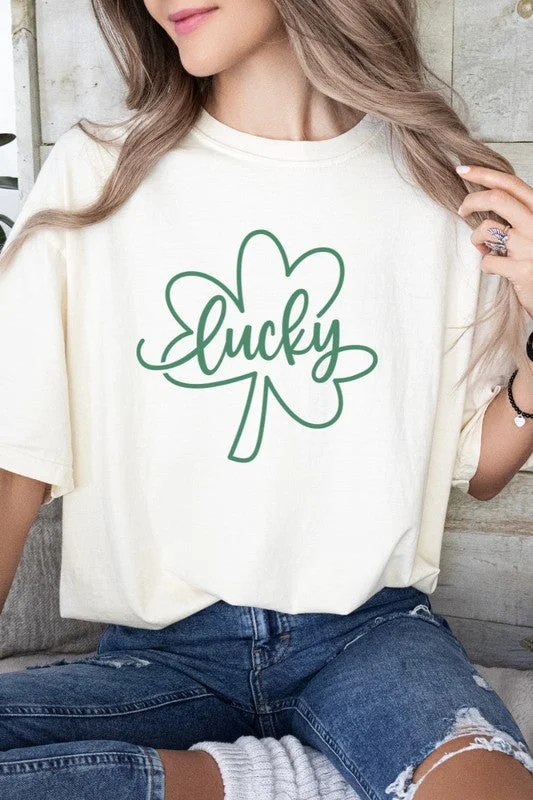 Lucky Clover St Patrick's Day Graphic Tee Contemporary 