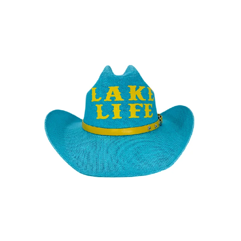 CH-1043- LAKE LIFE BLUE/YELLOW Laid - back Women's Style