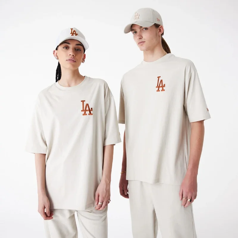 LA Dodgers League Essential Stone Oversized T-Shirt Refined Women's 