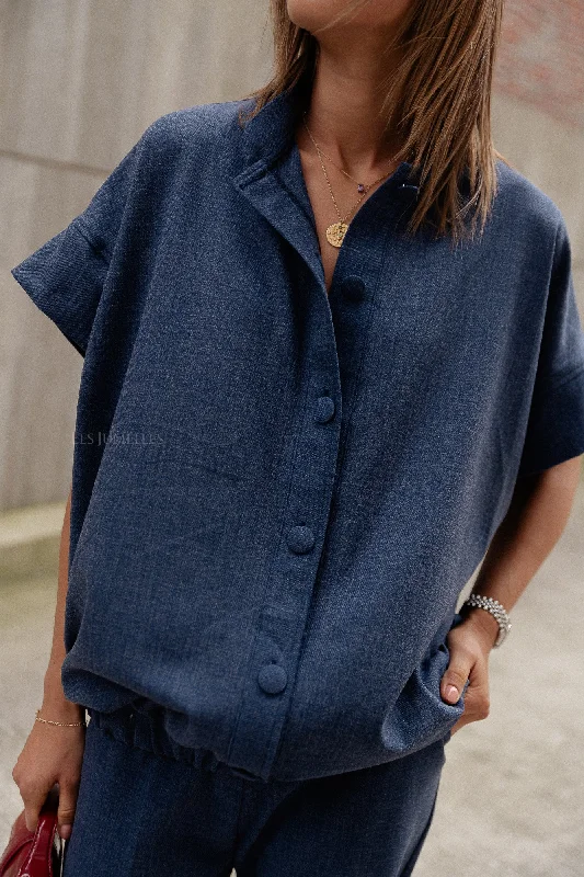 Tany Weste Krone blau Preppy Women's College