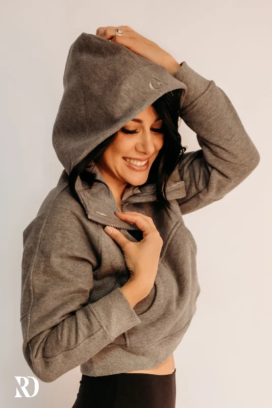 CHARCOAL LEVEL UP HOODIE | RD ESSENTIALS performance