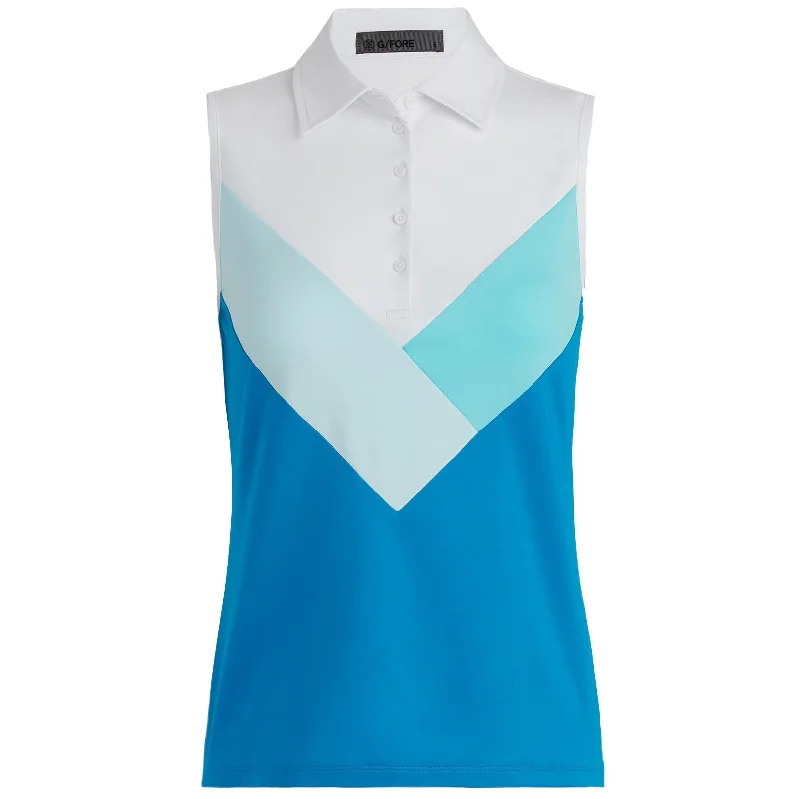 Womens Multi Tech Jersey Sleeveless Polo Snow White - SS24 Athletic Women's High - 