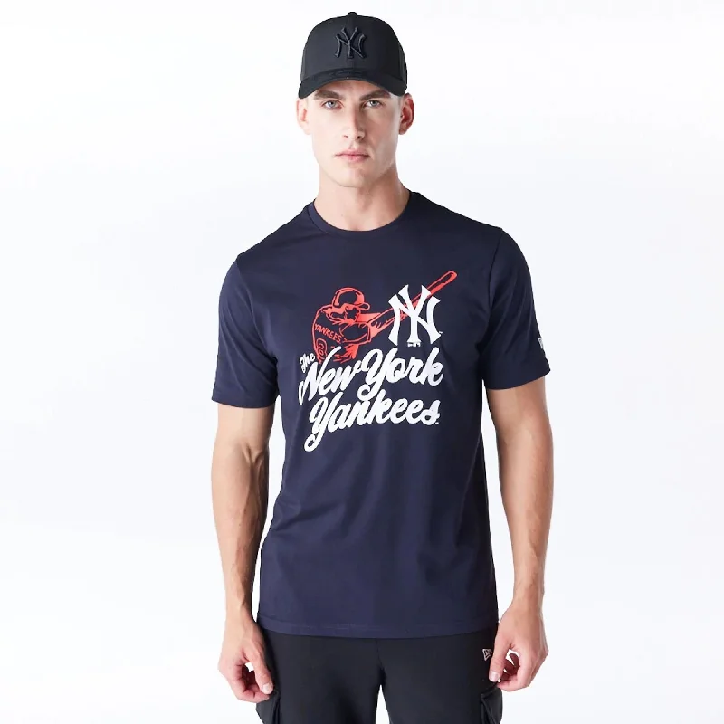 New York Yankees MLB Baseball Graphic Navy T-Shirt Vacation