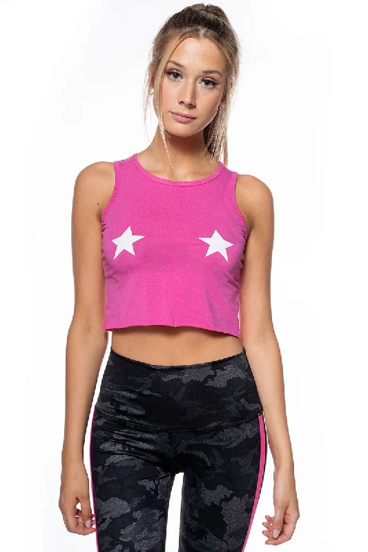 Twin Star Crop Tank Top Dynamic Women's High - energy