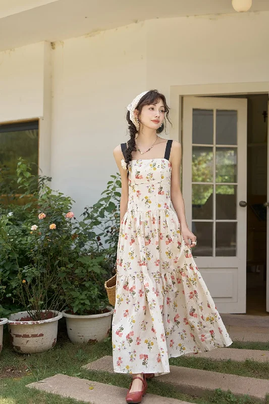 Maxi Spaghetti Strap Dress for Women French