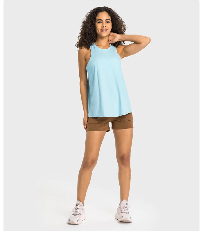 Light Blue Tie Back Tank Top