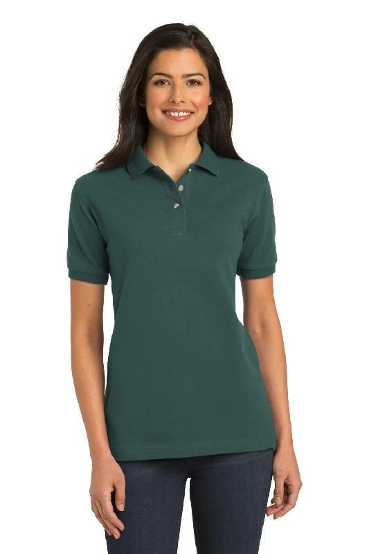 Port Authority Womens Shrink Resistant Short Sleeve Polo Shirt - Dark Green - Closeout Adventure Port Authority Womens Shrink Resistant Short Sleeve Polo Shirt - Dark Green - Closeout Adventure