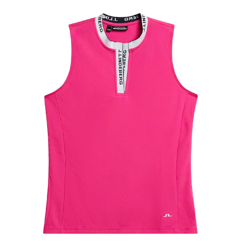 Womens Leya Sleeveless TX Jersey Polo Fuchsia Purple - SS24 Dynamic Women's Moto