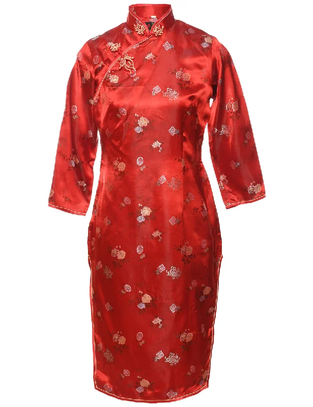 Brocade Floral Pattern Dress - M Australian Beach