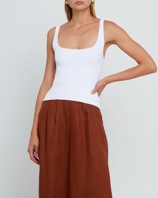 Sculpting Knit Squareneck Tank Athletic Women's High - 