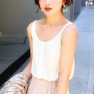 Knitted Single Breasted Camisole Tops Wholesale Womens Clothing N3823121400183 Bohemian Women's Free Knitted Single Breasted Camisole Tops Wholesale Womens Clothing N3823121400183 Bohemian Women's Free