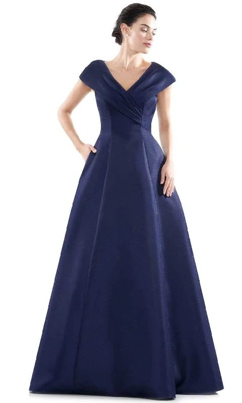 Marsoni by Colors - Surplice A-line Evening Gown MV1085 Compression