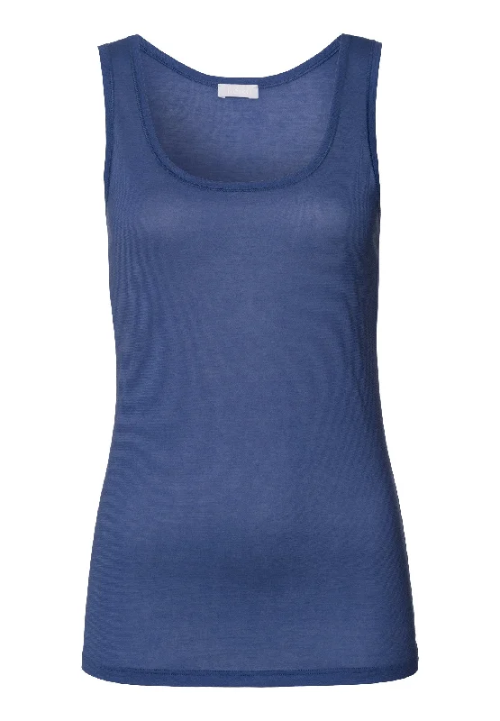 Ultralight Round Neck Cotton Tank Top | Slate Blue 71821-2642 Sleek Women's Metallic Ultralight Round Neck Cotton Tank Top | Slate Blue 71821-2642 Sleek Women's Metallic