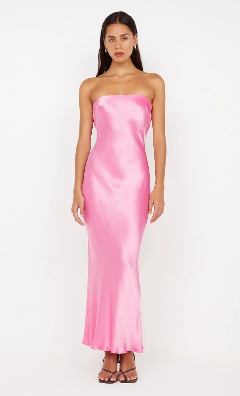MOON DANCE STRAPLESS DRESS - CANDY PINK Confident Women's High - fashion