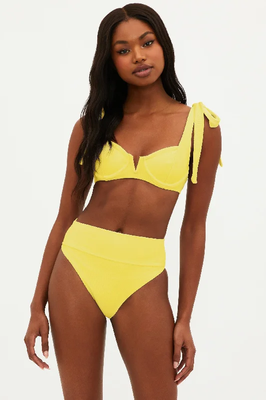Blair Top Lemon Yellow Confident Women's Power