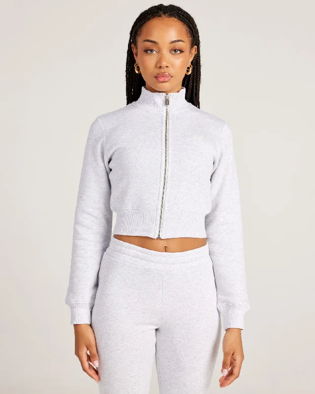 Omni Zip Through - Grey Marle Refined Women's Hand - crafted
