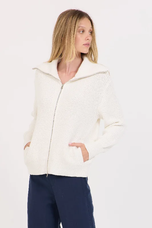 Lowell Zip Jacket - Ivory Vintage Women's 1970S 