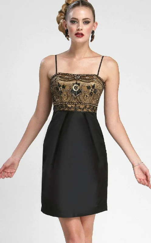 Sue Wong - N3434 Sleeveless Embellished Bodice Empire Taffeta Dress