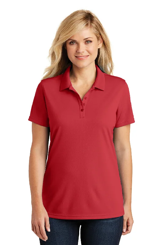 Port Authority Womens Dry Zone Moisture Wicking Short Sleeve Polo Shirt - Rich Red Preppy Women's College Port Authority Womens Dry Zone Moisture Wicking Short Sleeve Polo Shirt - Rich Red Preppy Women's College
