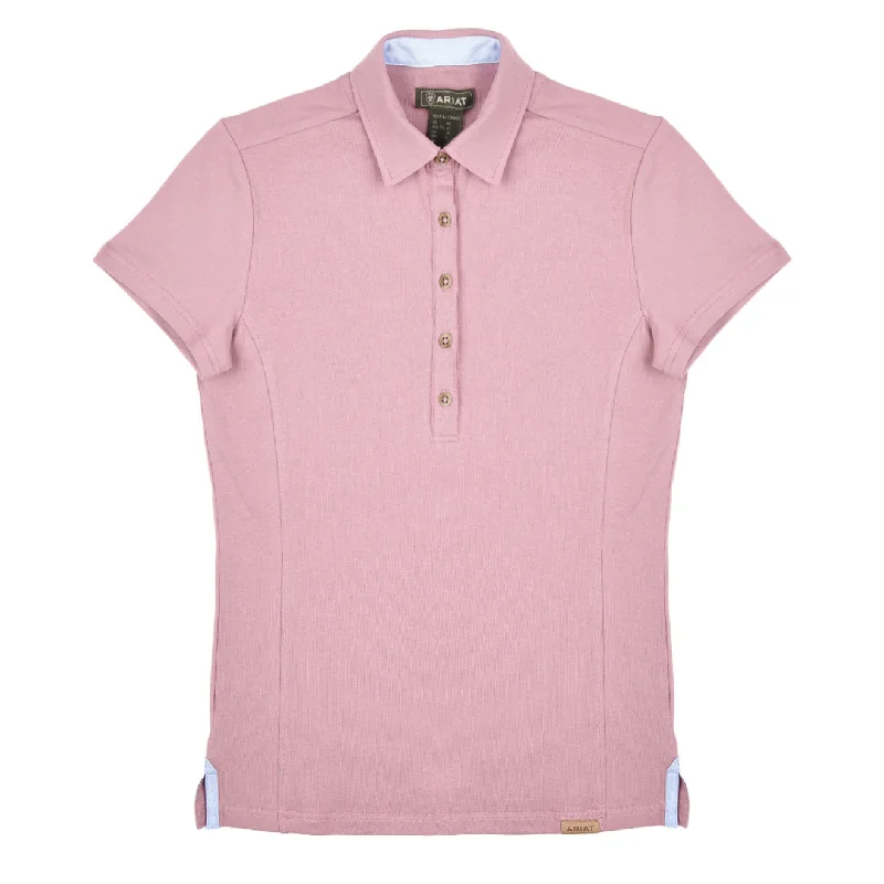Ariat Womens Cloverdale Polo Shirt Nostalgia Rose Feminine Women's Soft 