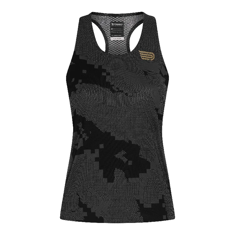 Pressio Women’s Run Elite Singlet - CAM/BLK Relaxed Women's Beachy