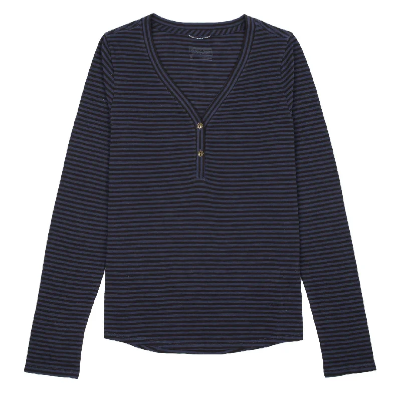 Patagonia Womens Mainstay Henley Bumble Bee / New Navy Cool Women's Distressed