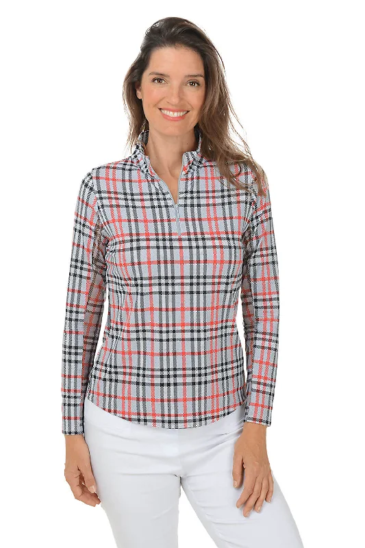 Grey Judith Plaid UPF50+ Sun Shirt