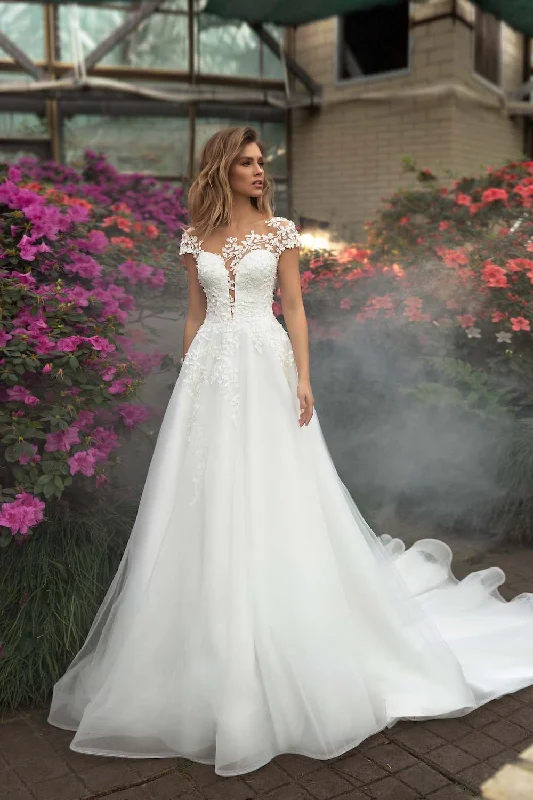 Made To Order #Kesidi - Soft Tulle Ball Gown with Sweetheart Neckline & High Illusion Bodice