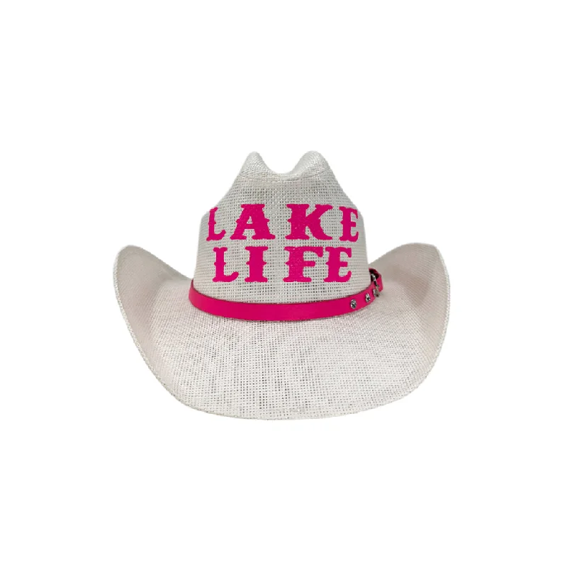 CH-1043- LAKE LIFE WHITE/PINK Sharp Women's Italian