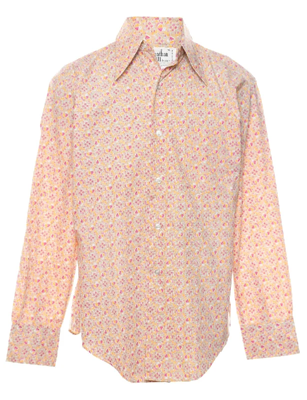 1970s Floral Shirt - M