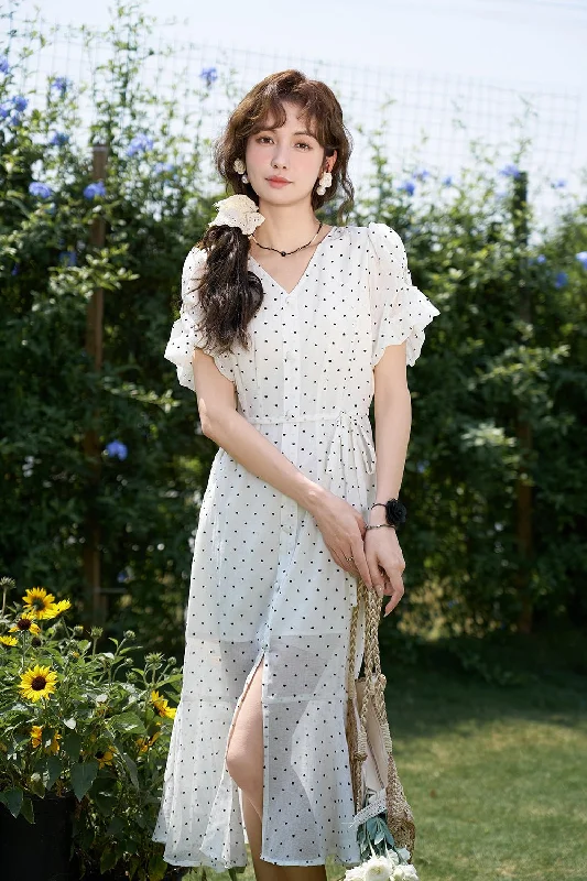 V-neck Floral Dress for Women Refined Women's Velvet