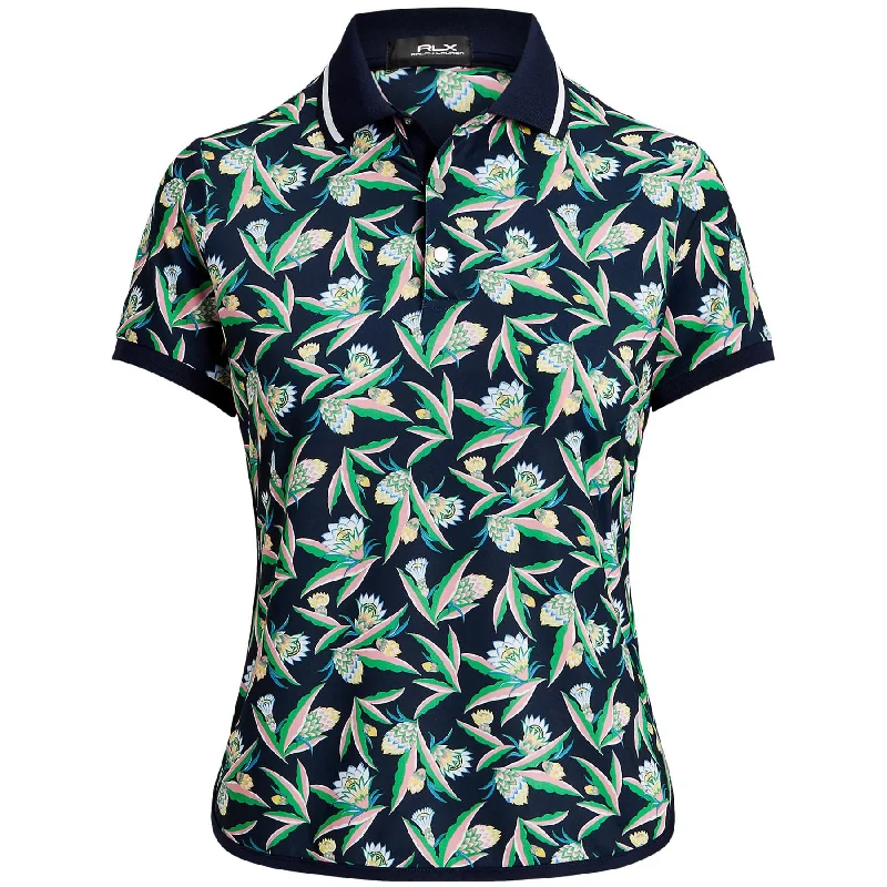 Womens RLX Tailored Fit Pastel Printed Polo Navy Floral - SS24 Modern Women's 