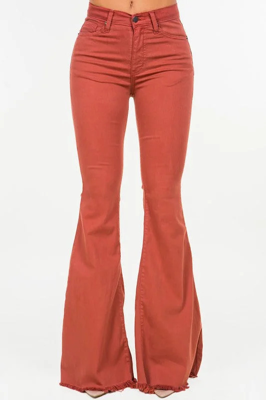 Bell Bottom Jean in Rust Dynamic Women's High - energy