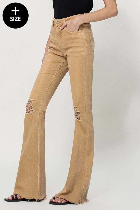 Plus Size High Rise Flare Jeans