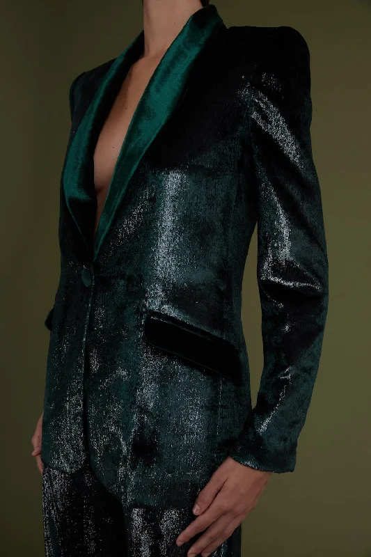 Blazer terciopelo verde Women