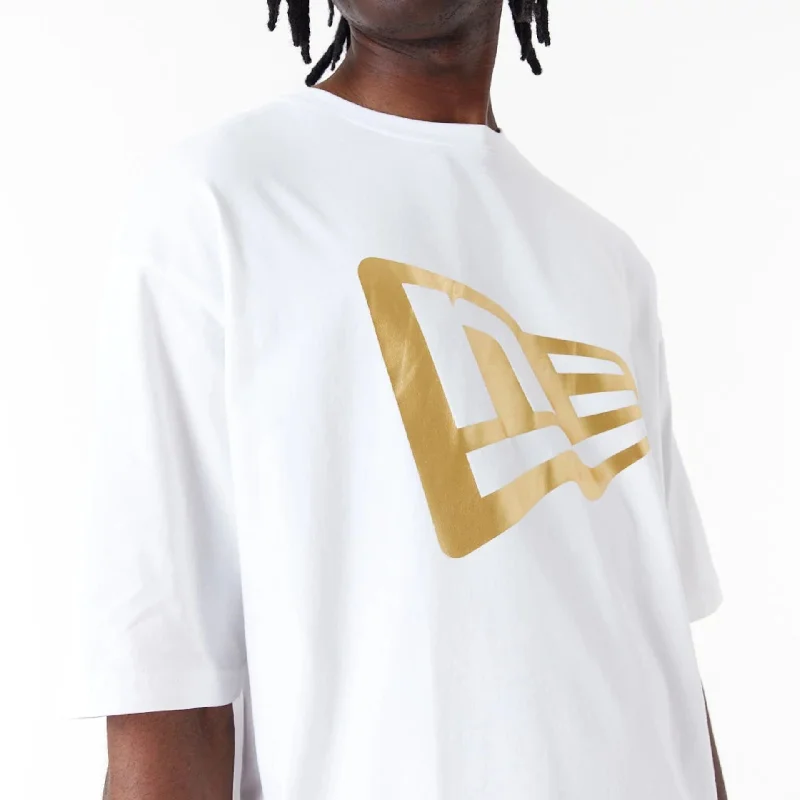 New Era Flag White Oversized T-Shirt European