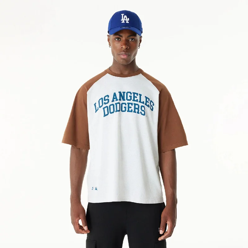 LA Dodgers MLB Arch White T-Shirt Bold Women's Animal Print