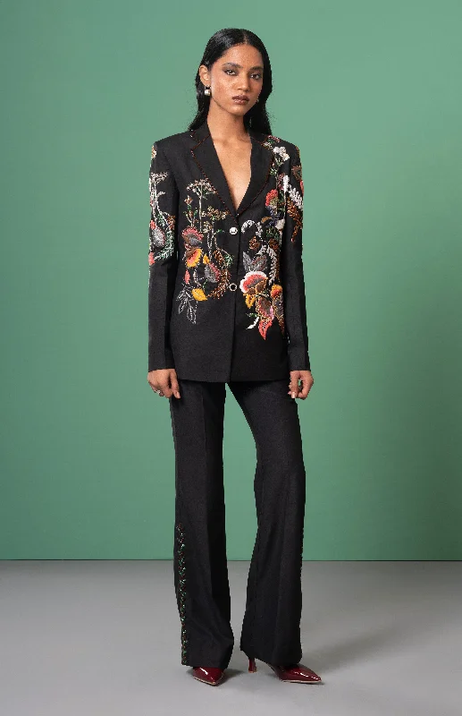 Kuro Embroidered Blazer Set British Gentlewoman Style