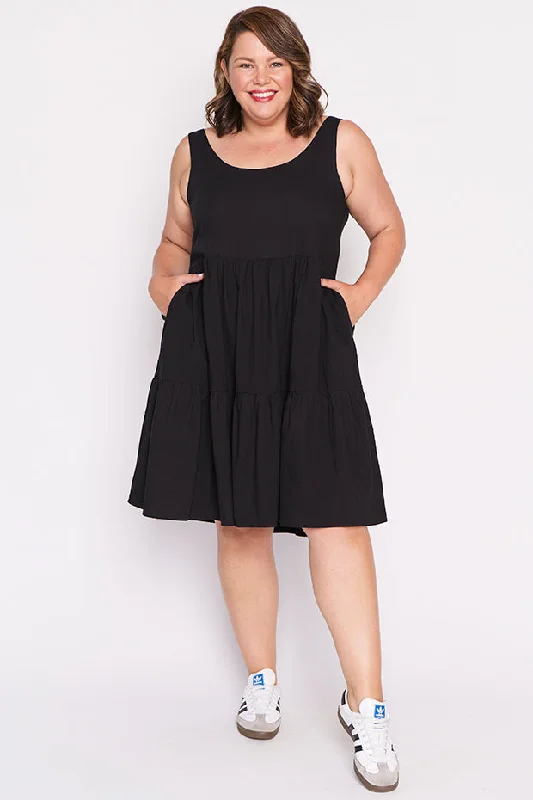 Rory Black Dress Unique Women's Upcycled
