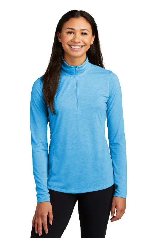 Sport-Tek Womens Moisture Wicking 1/4 Zip Sweatshirt - Heather Pond Blue Rugged Women's Outdoor Sport-Tek Womens Moisture Wicking 1/4 Zip Sweatshirt - Heather Pond Blue Rugged Women's Outdoor