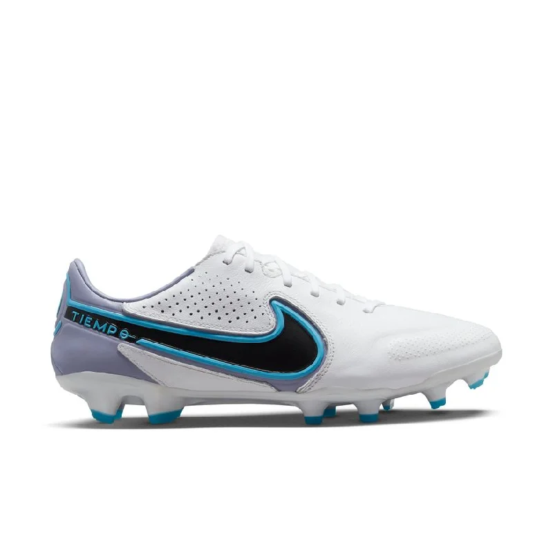 Nike Tiempo Legend 9 Pro FG -WHITE/BLACK-BALTIC BLUE-PINK BLAST Classic Women's Tweed