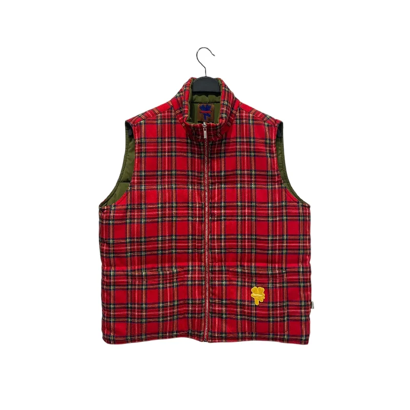 Heaven By Marc Jacobs/Puffer Vest/M/Plaid/Cotton/RED/Red Puffer Relaxed Women's Beachy