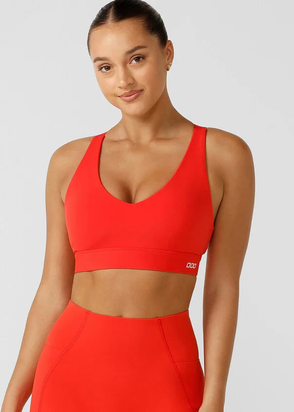Lorna Jane Amy Sports Bra - Hot Tomato Bohemian Women's Free